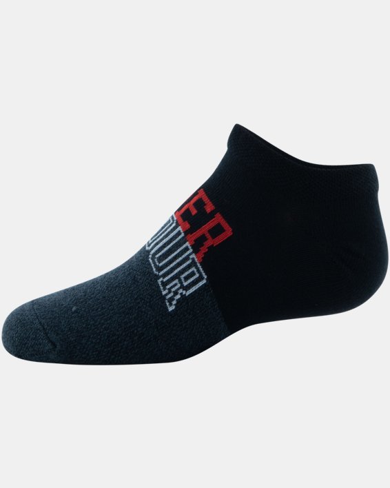Boys' UA Essential Lite No-Show Socks 6-Pack, Red, pdpMainDesktop image number 16